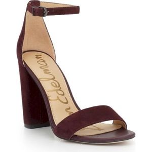 Sam Edelman yaro ankle strap burgundy block heels